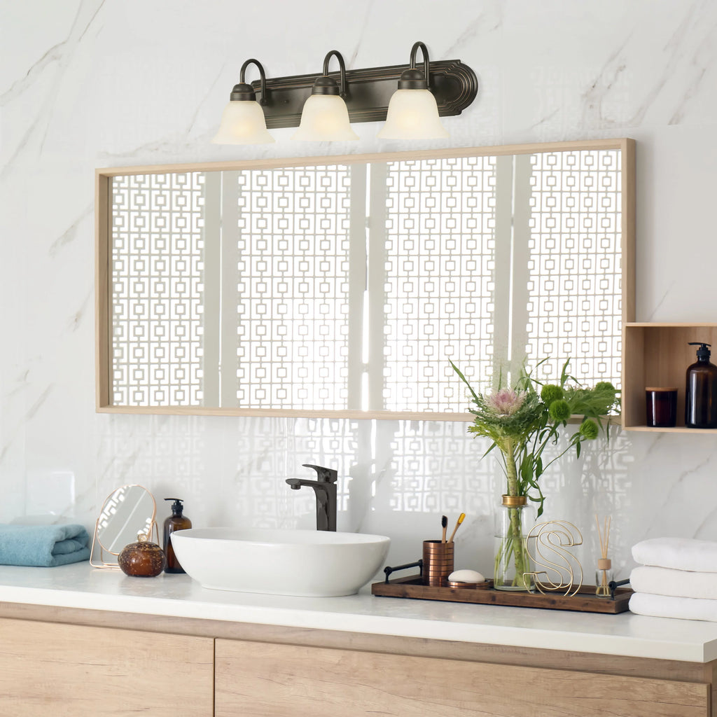 3-Light Frosted Glass Vanity Light G9582