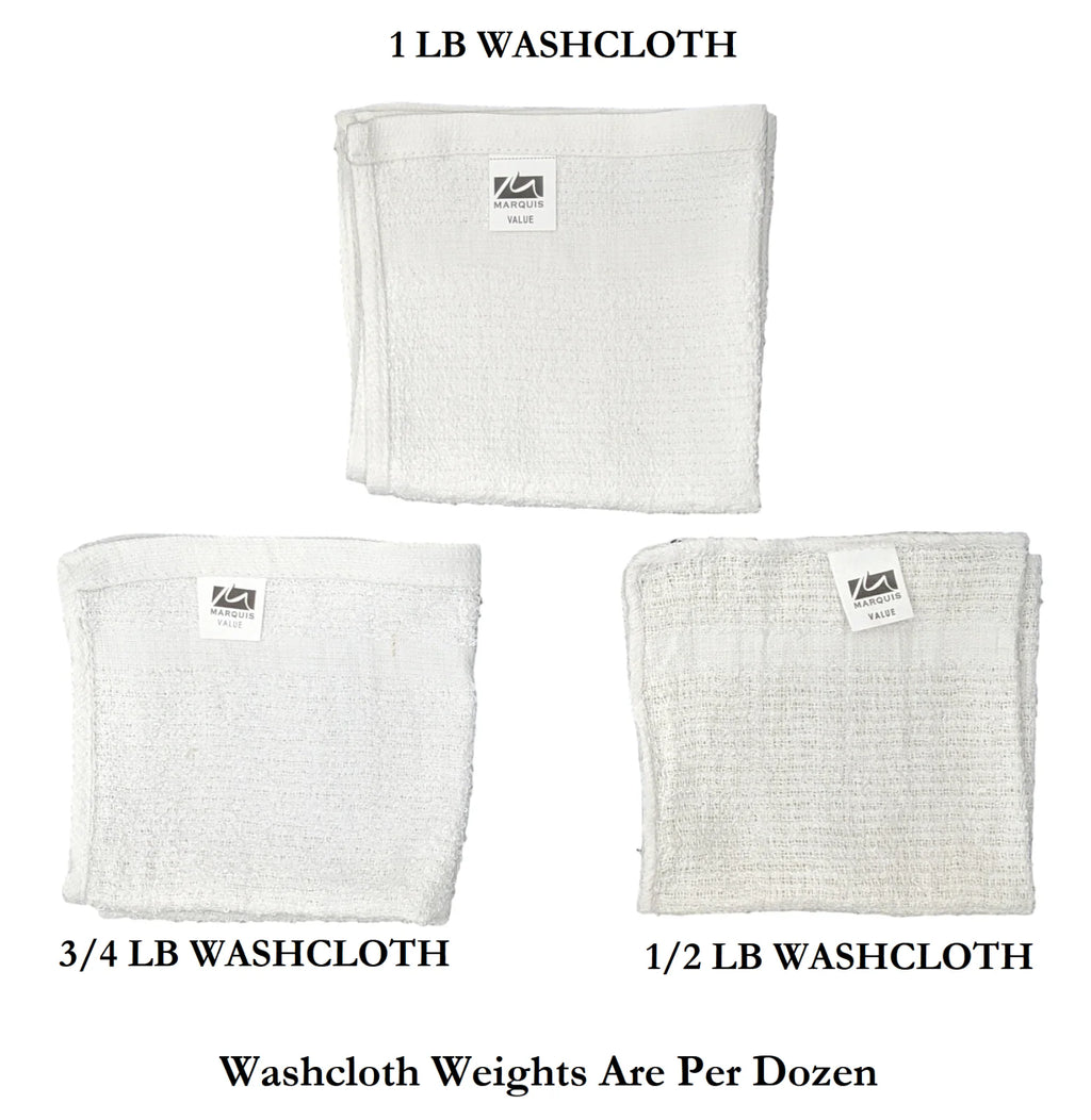 White Cotton Washcloths Set of 60 H4960