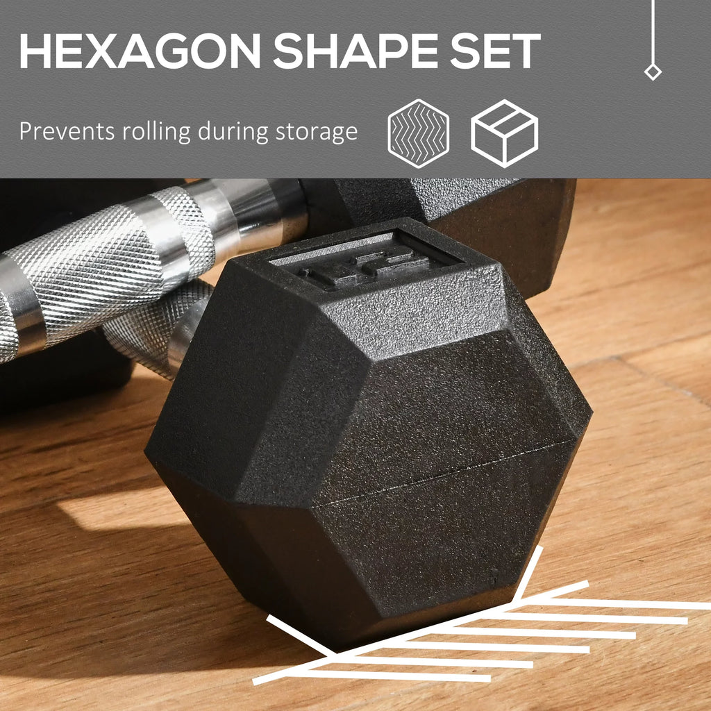 2 x 15lbs Hex Dumbbell Set of 2 Y877