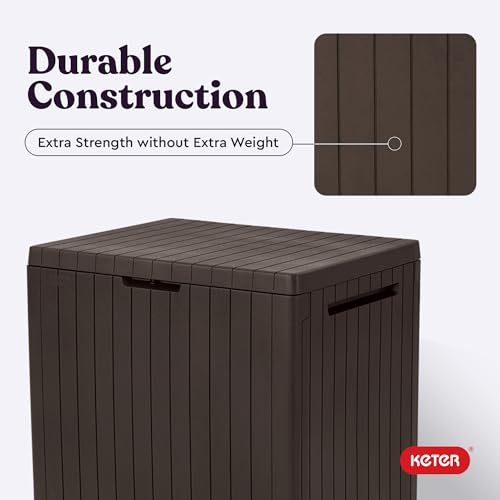 30 Gallon Resin Outdoor Storage Box and Side Table M70670