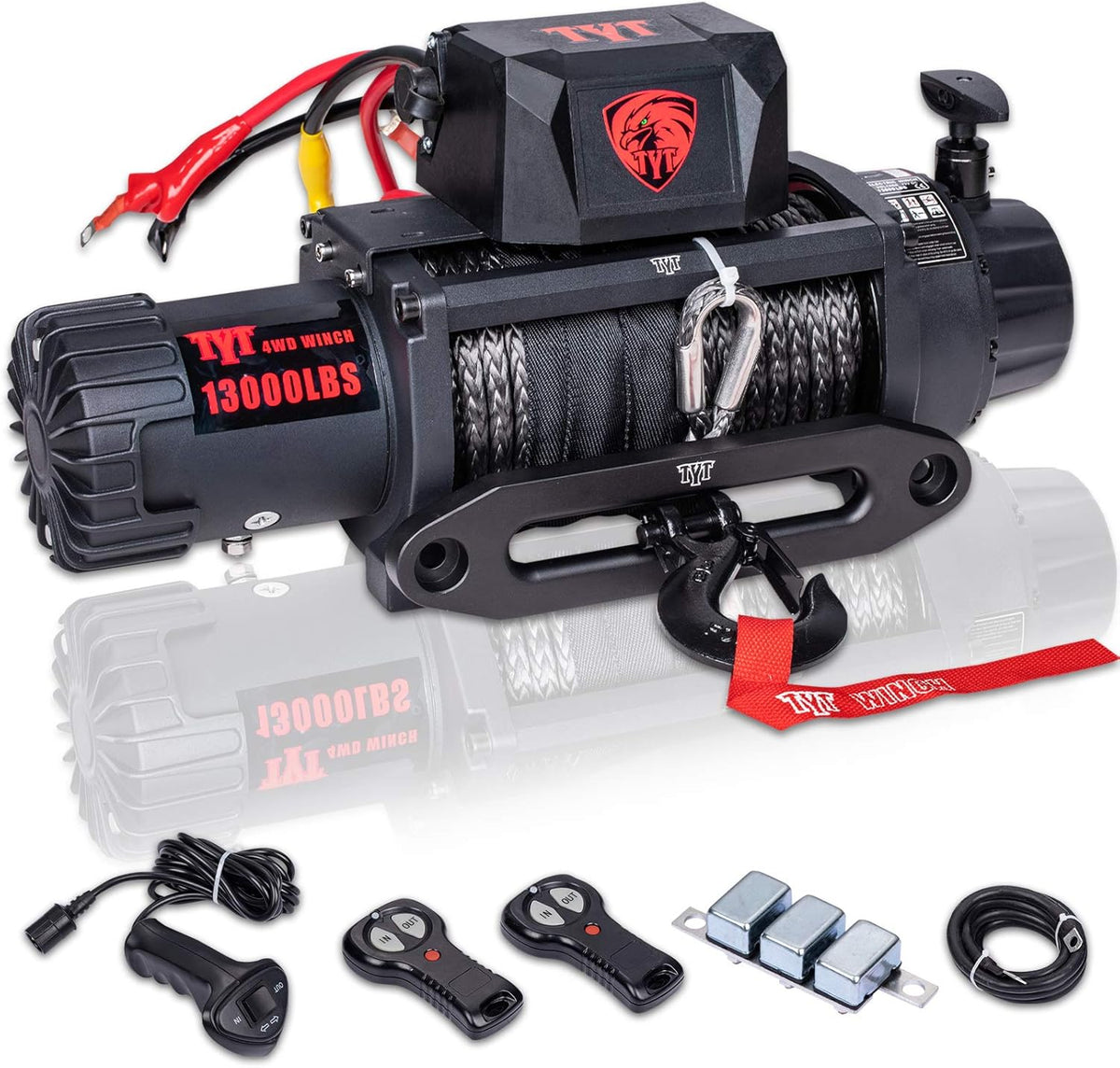 13000 lb. Waterproof Electric Winch with Synthetic Rope P3653