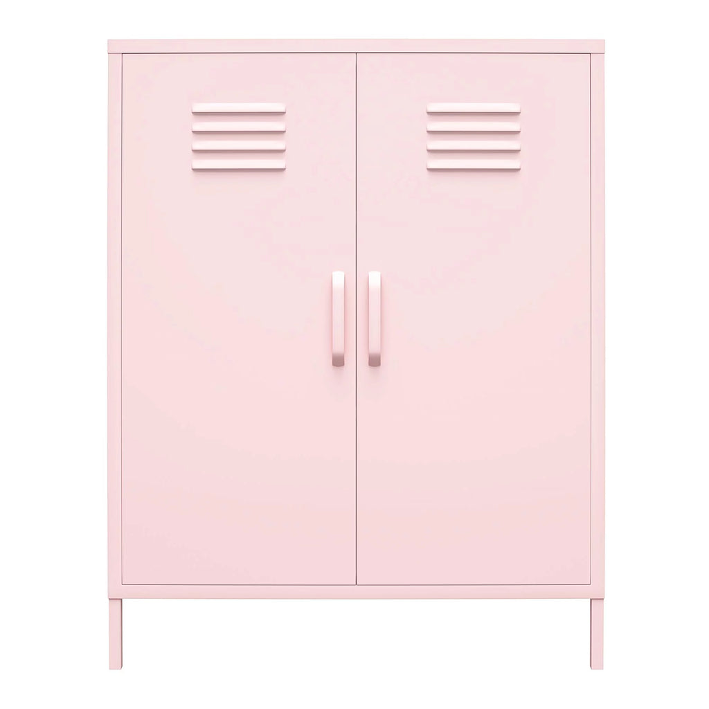 2 Door Metal Locker Style Storage Accent Cabinet A50476