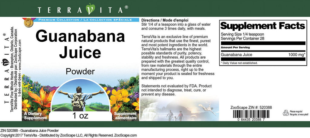Guanabana Juice Powder 1 oz 2-Pack V108