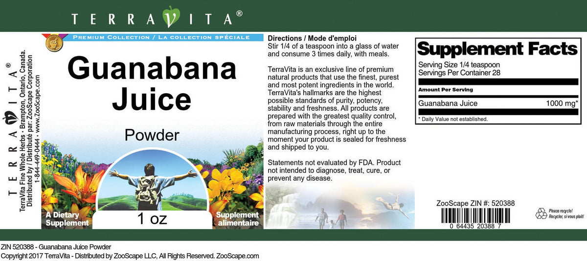 Guanabana Juice Powder 1 oz 2-Pack V108