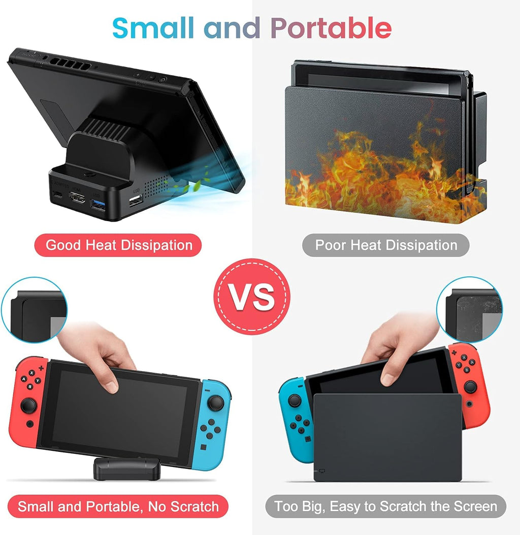 Portable Switch Dock with 4K HDMI Cable B10930