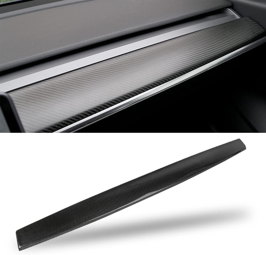 Matte and Gloss Black Carbon Fiber Dashboard Cover Wrap I1931