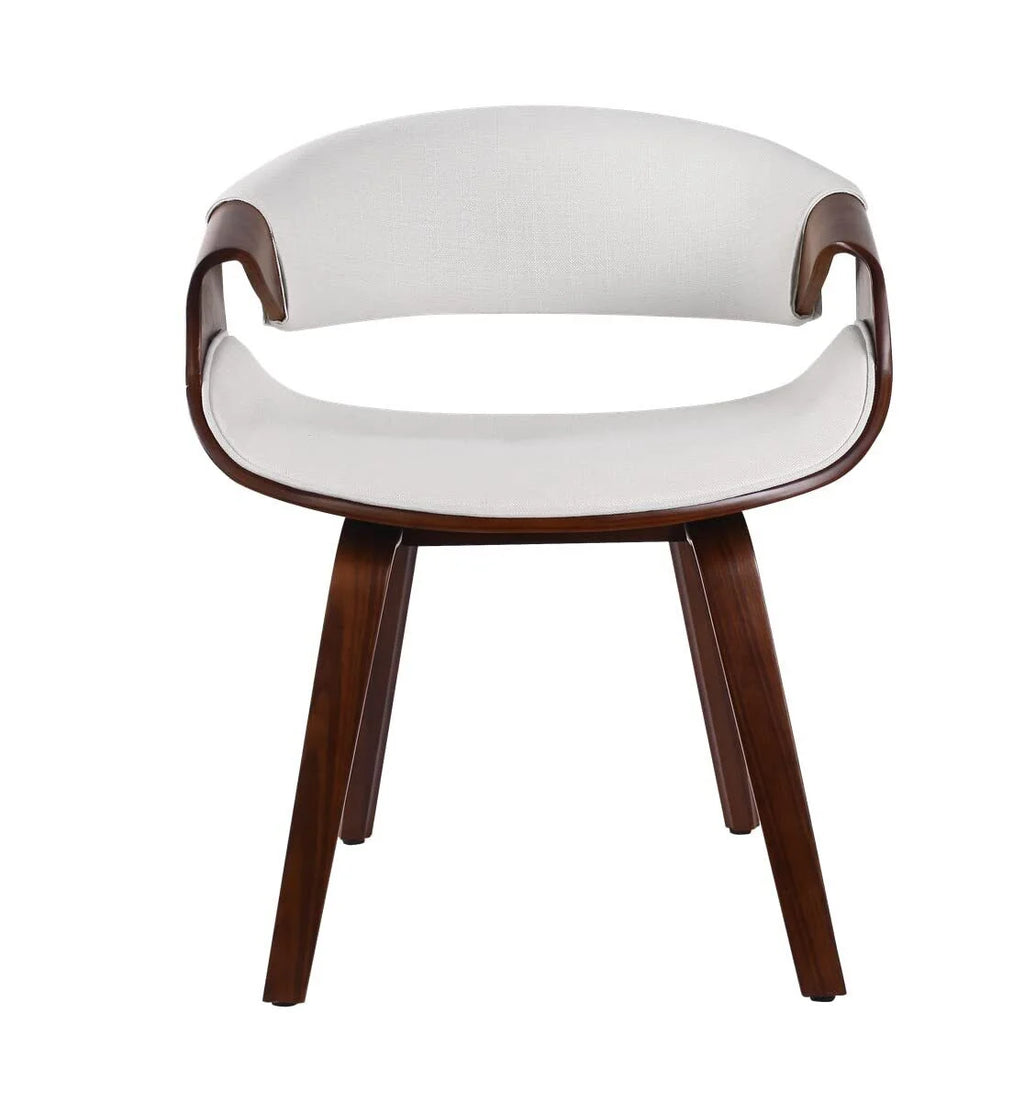 White PU Leather Bentwood Dining Chairs N628