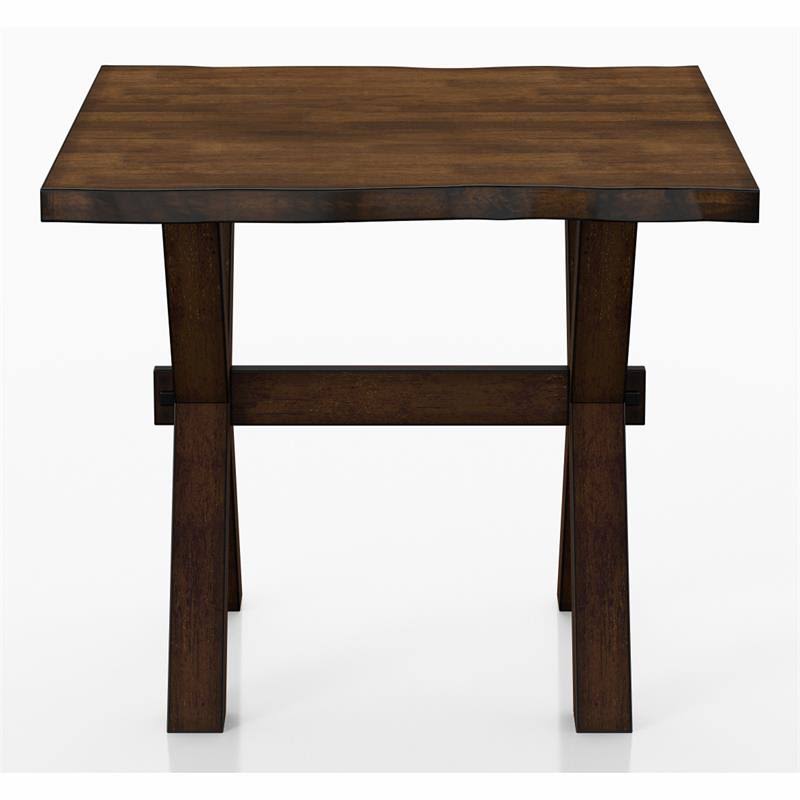 Transitional Wood End Table in Walnut E741