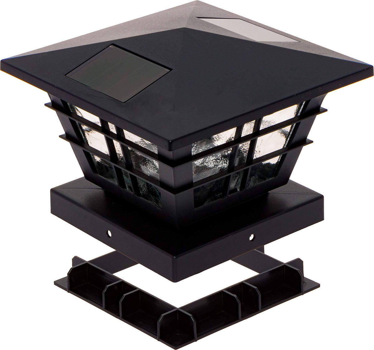 Black 12 Pack Solar Post Cap Light Z130