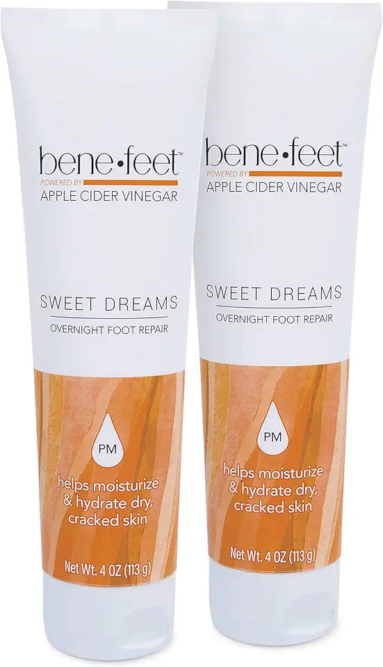 Overnight Foot Repair Night Cream with Apple Cider Vinegar, Turmeric & Borage Oil, 4oz (2 Pack) I100821