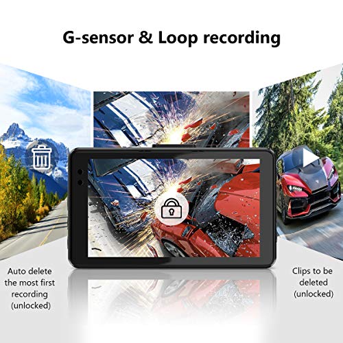 Dash Cam Front and Rear 1080P with 32G Card Night Vision J714