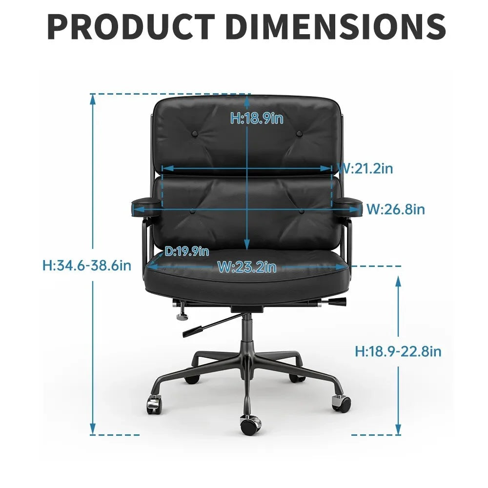 Genuine Leather Rotating Office Chair F3332