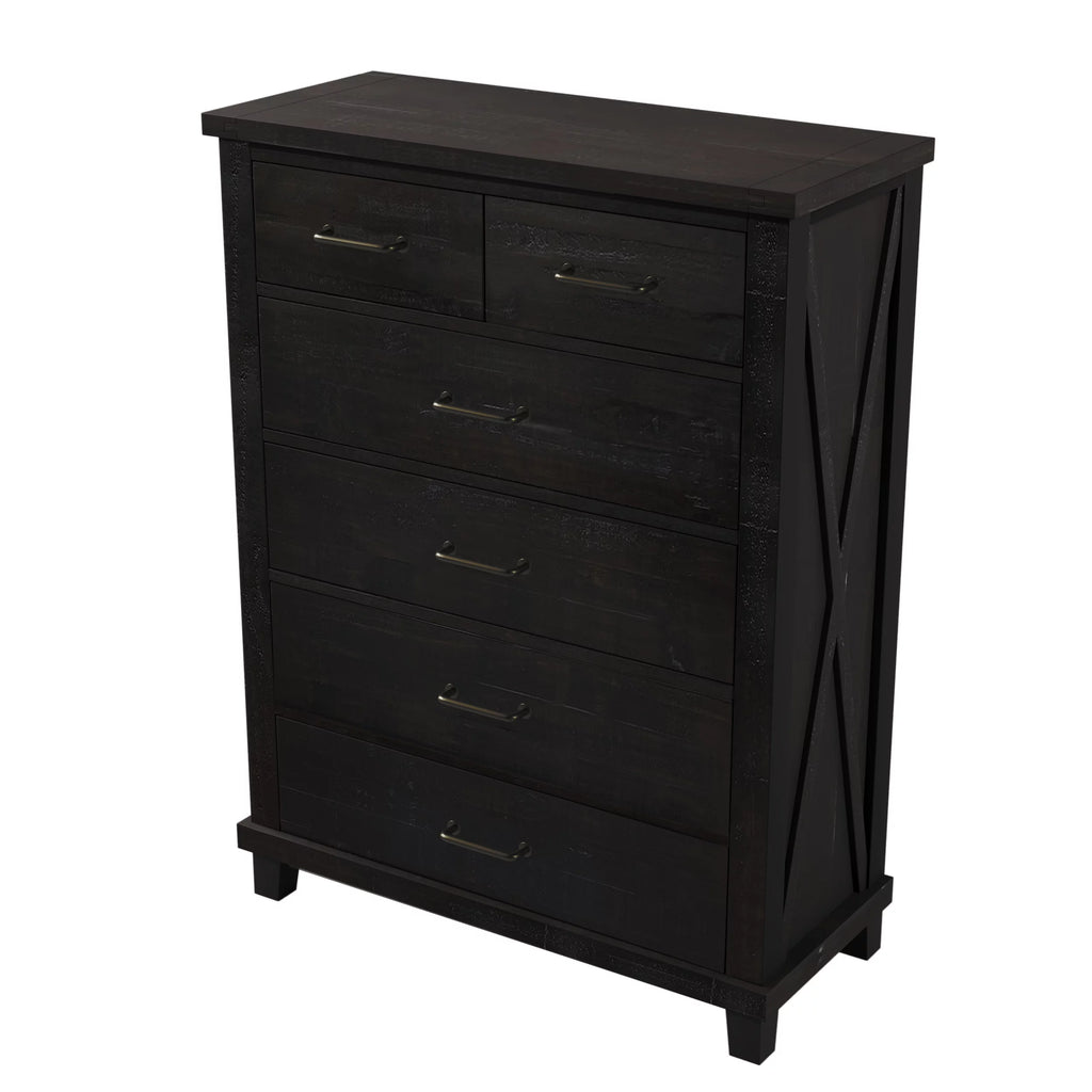 Solid Pine Wood Six-Drawer Chest K306741