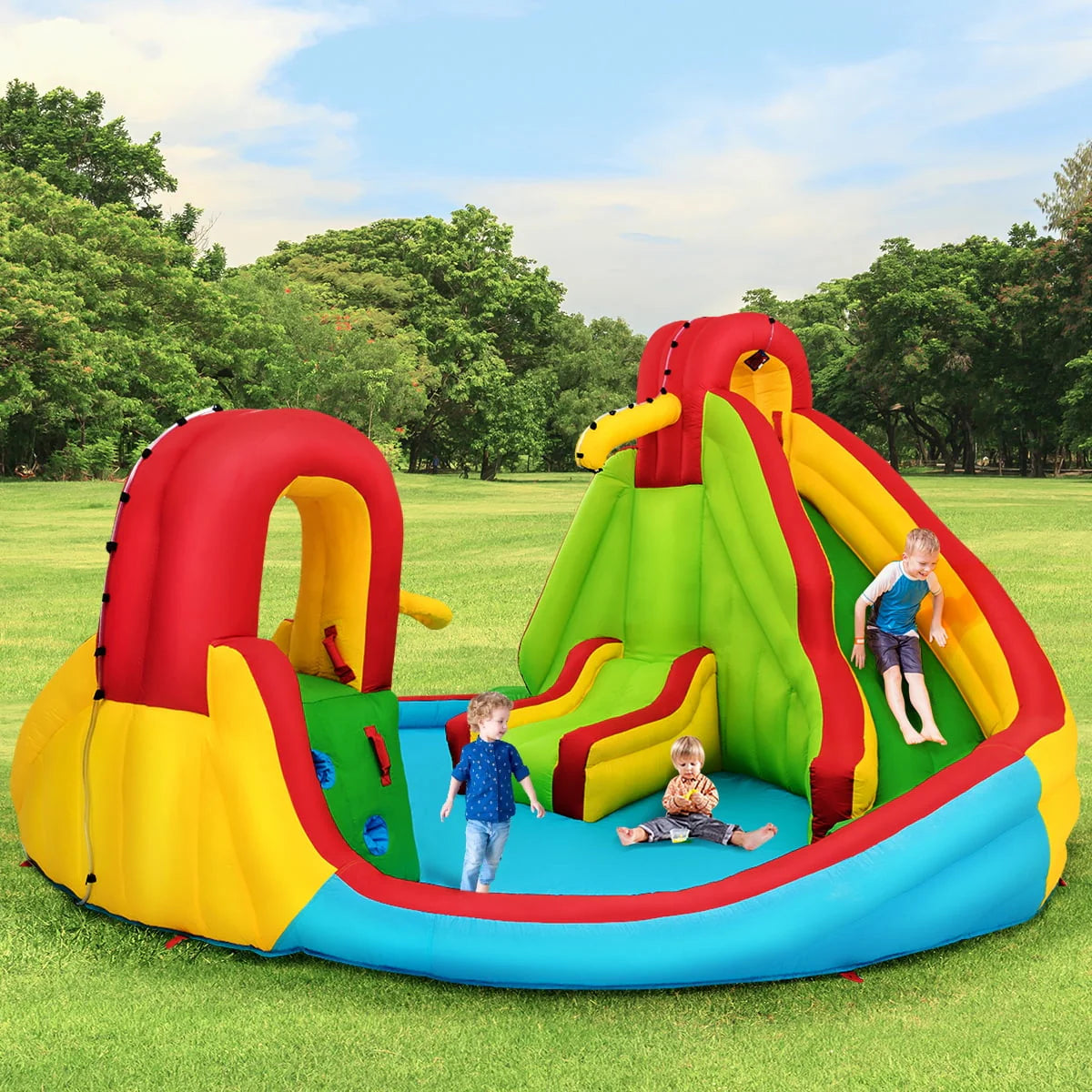 Inflatable Kids Water Slide Park with Splash Pool V755
