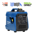 1500 Peak Watt Portable Gas Inverter Generator with CO Sensor M248