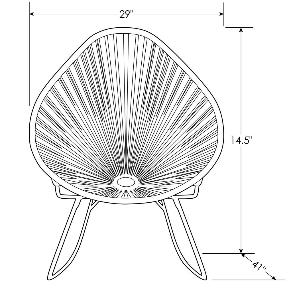 Black Weave on Copper Frame Rocker D173007