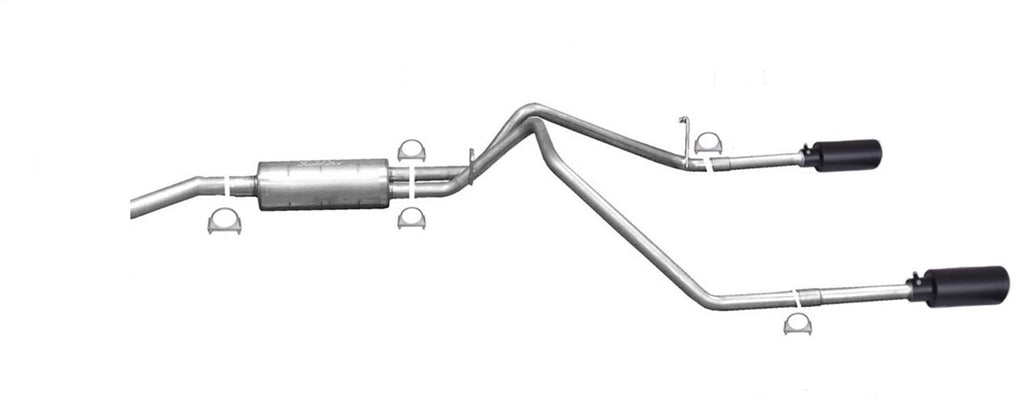 Black Cat-Back Dual Split Exhaust System Q82560