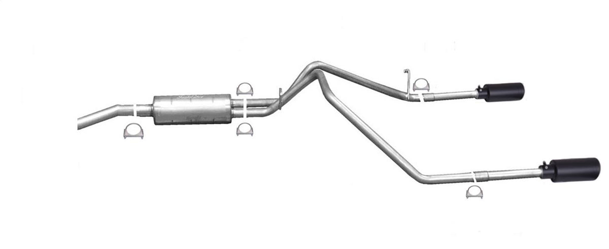 Black Cat-Back Dual Split Exhaust System Q82560