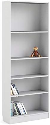 White 5 Shelf Bookcase Z37500
