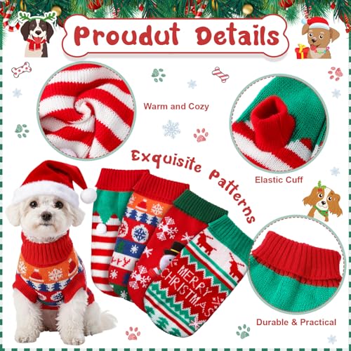 4 Pack Dog Christmas Sweater I264