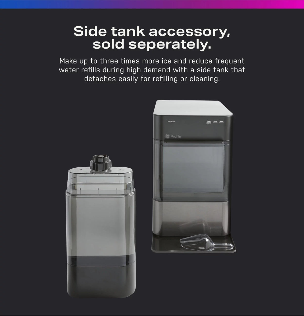 Countertop Nugget Ice Maker Stainless Steel U165