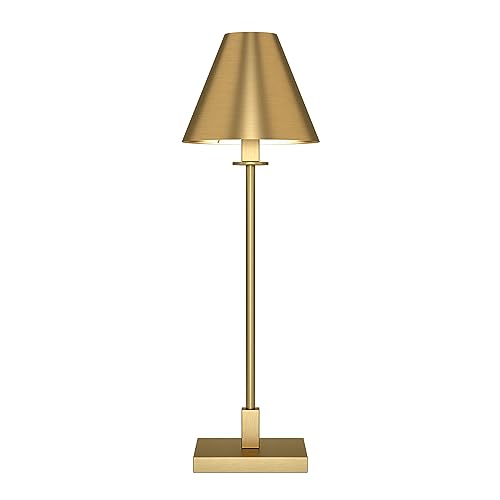 28" Tall Table Lamp with Metal Shade in Black H972359