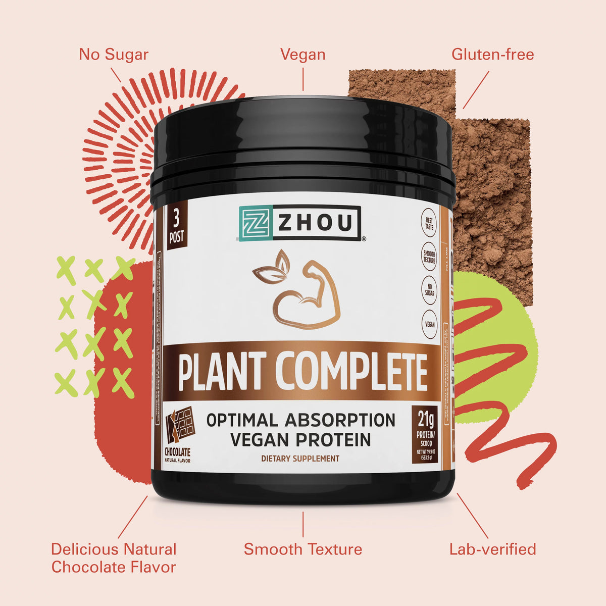 Chocolate Plant Protein 16 Servings V9346