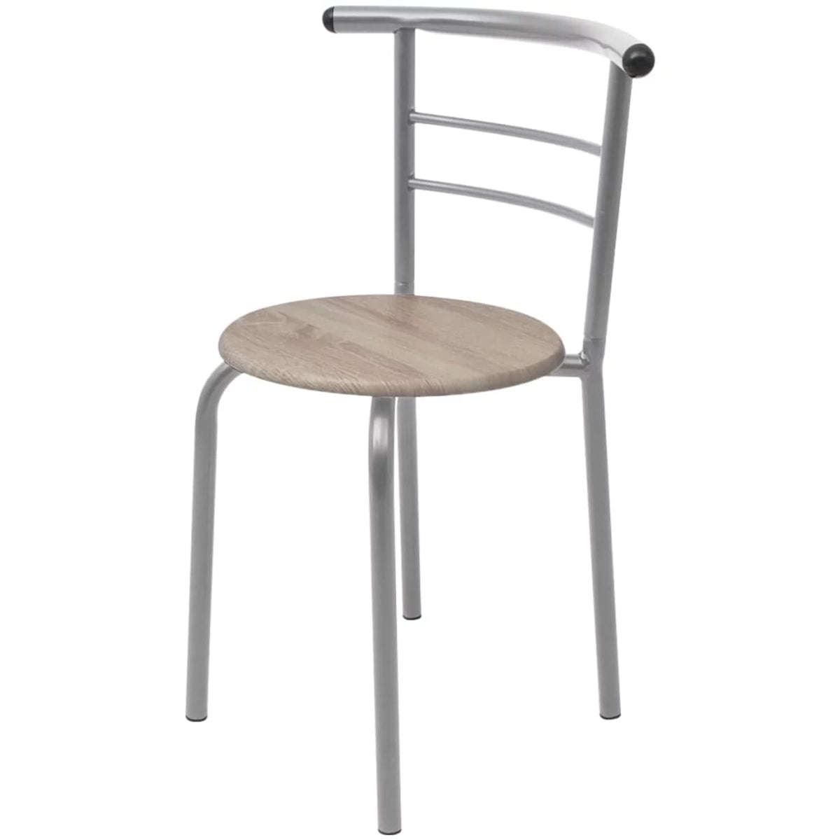 3 Piece MDF Breakfast Table with 2 Stool Chairs Iron Frame P167