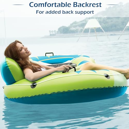 2 Person Inflatable River Tube Float with Cooler I222