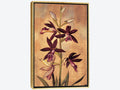 Framed Canvas Art Gold Floating Frame Burgundy Orchid I52642