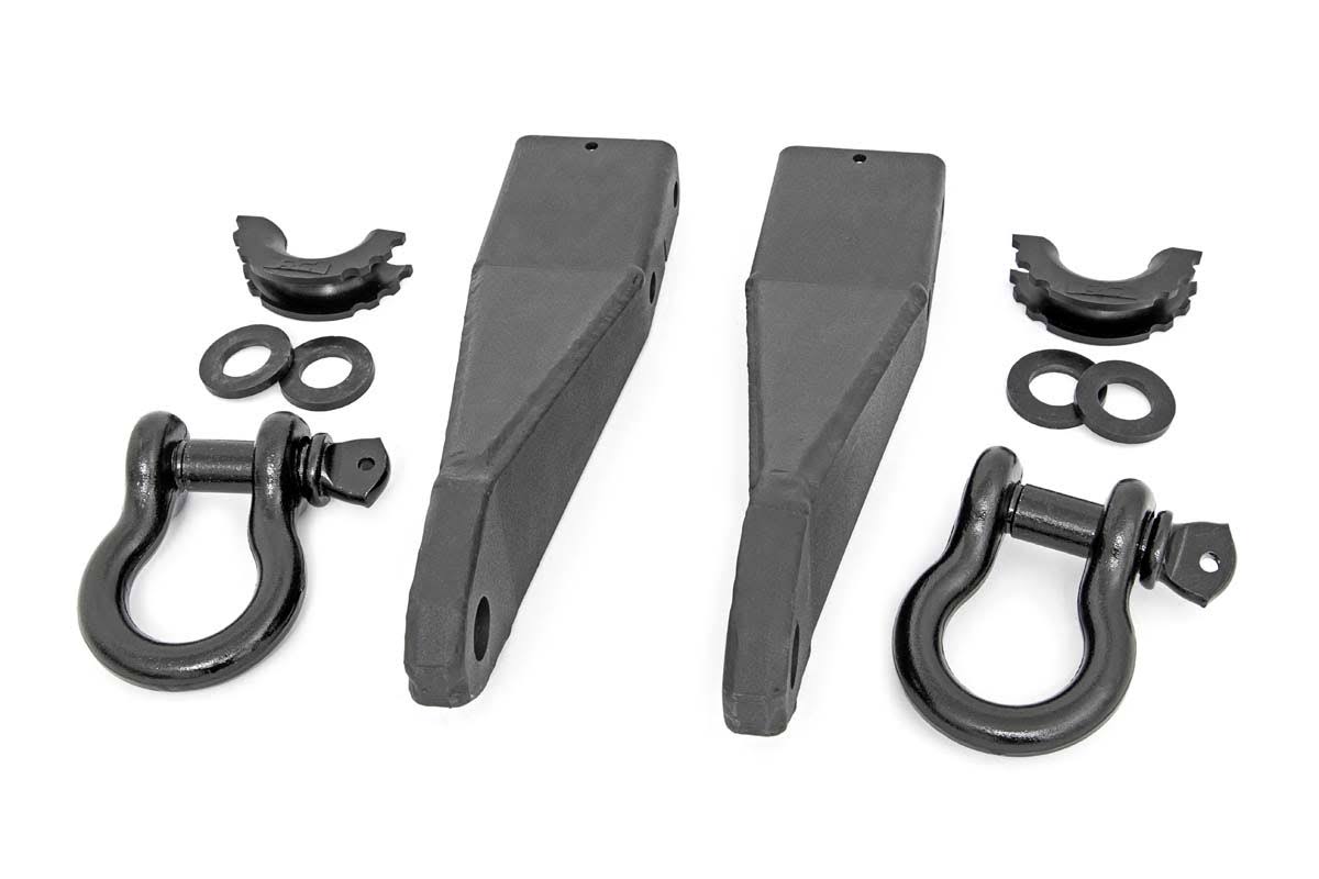 Tow Hook to Shackle Conversion Kit with D-Rings and Rubber Isolators U25351