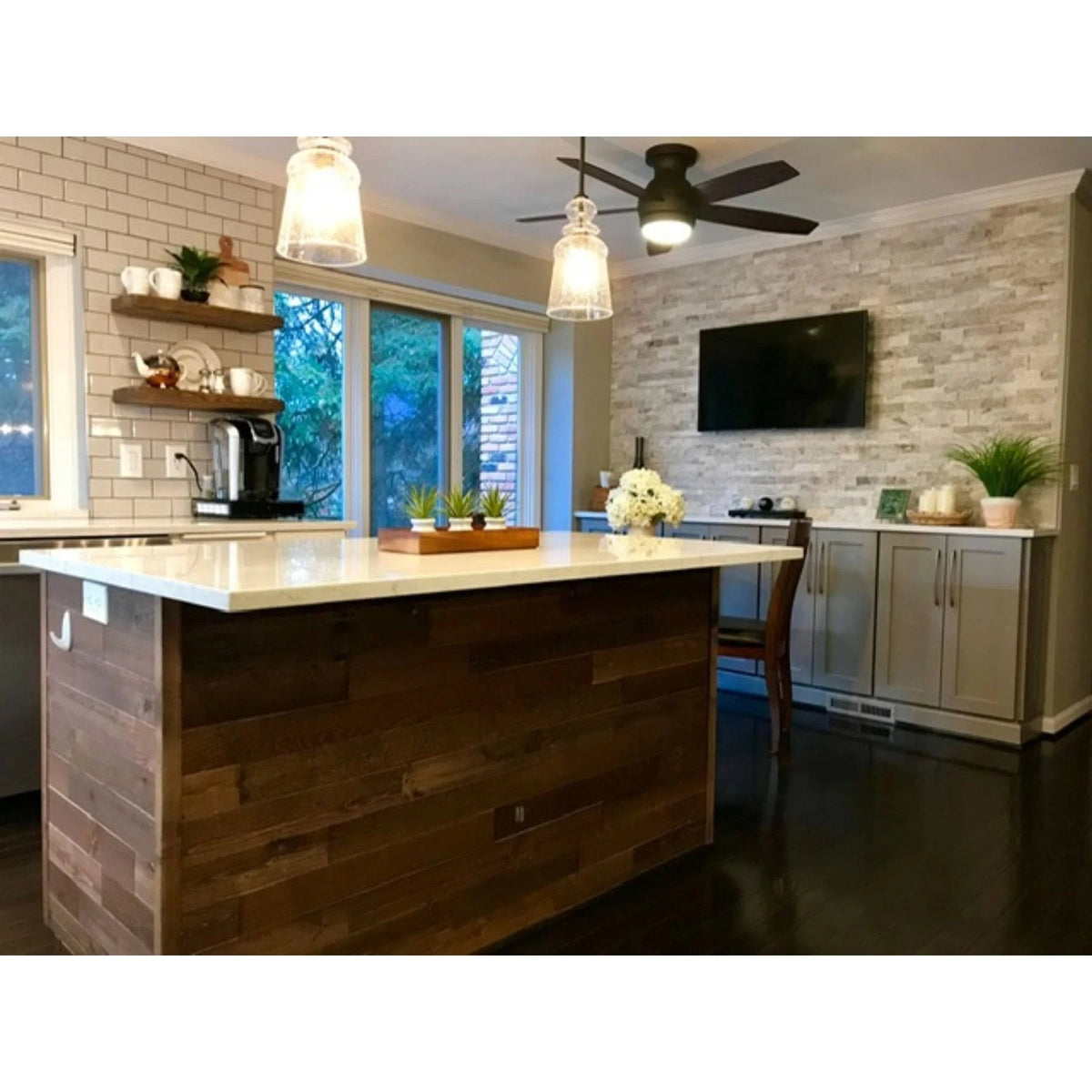 Reclaimed Wooden Wall Planks Peel and Stick 10 Sq. ft W4297