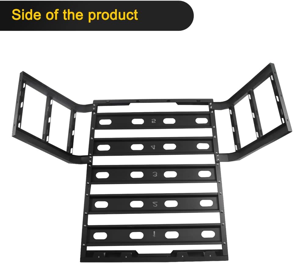 Roof Rack Cargo Basket with Double Ladders 300LB Capacity Q2235