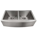 36 in. Stainless Steel Farmhouse Double Bowl Kitchen Sink with Bottom Grid J511
