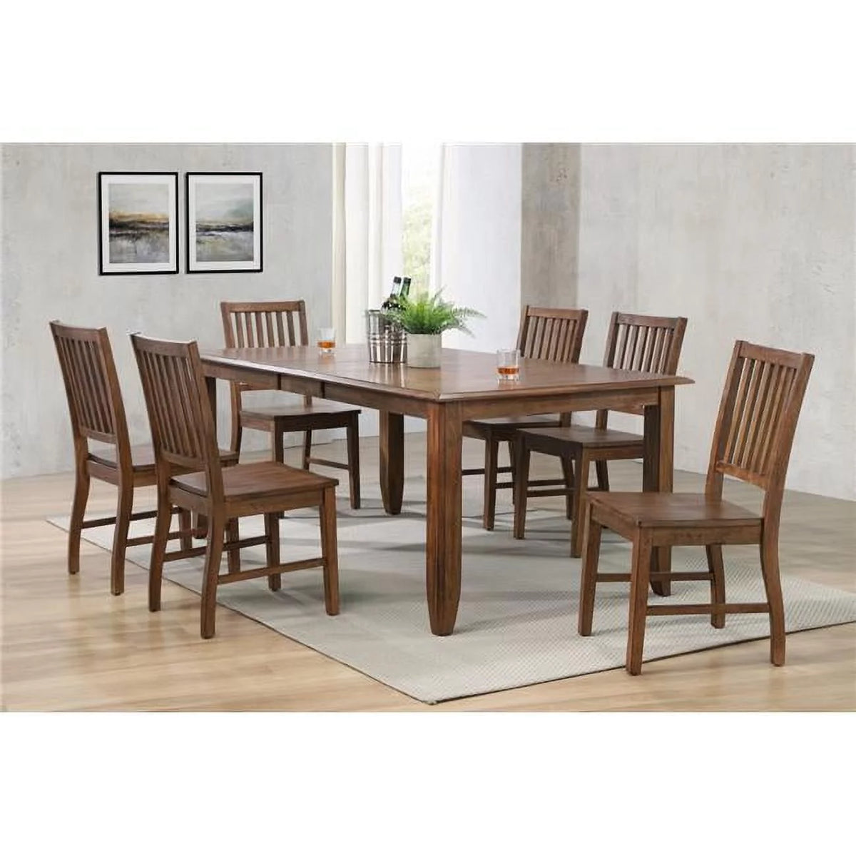 Extendable Wood Dining Set Y119398