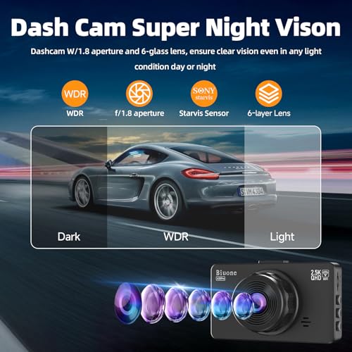 Dash Cam Front and Rear 1080P with 32G Card Night Vision J714