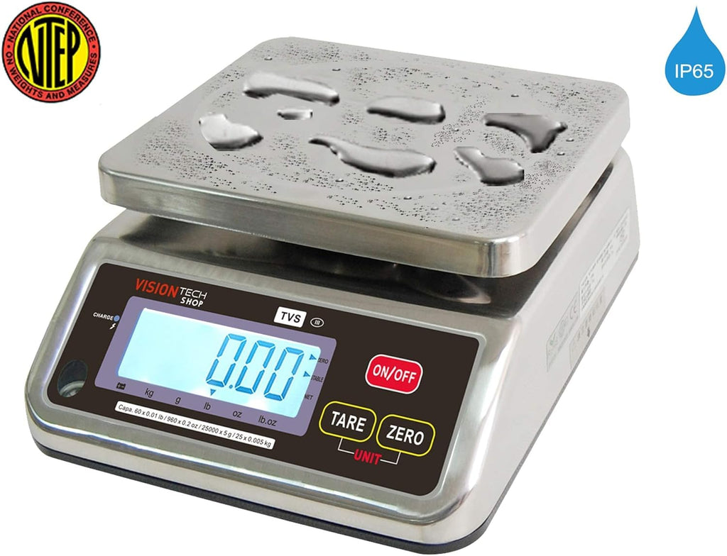Stainless Steel Washdown Scale, 6lb Capacity J565