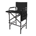 Black Folding Directors Chair with Side Table Storage Bag B8396