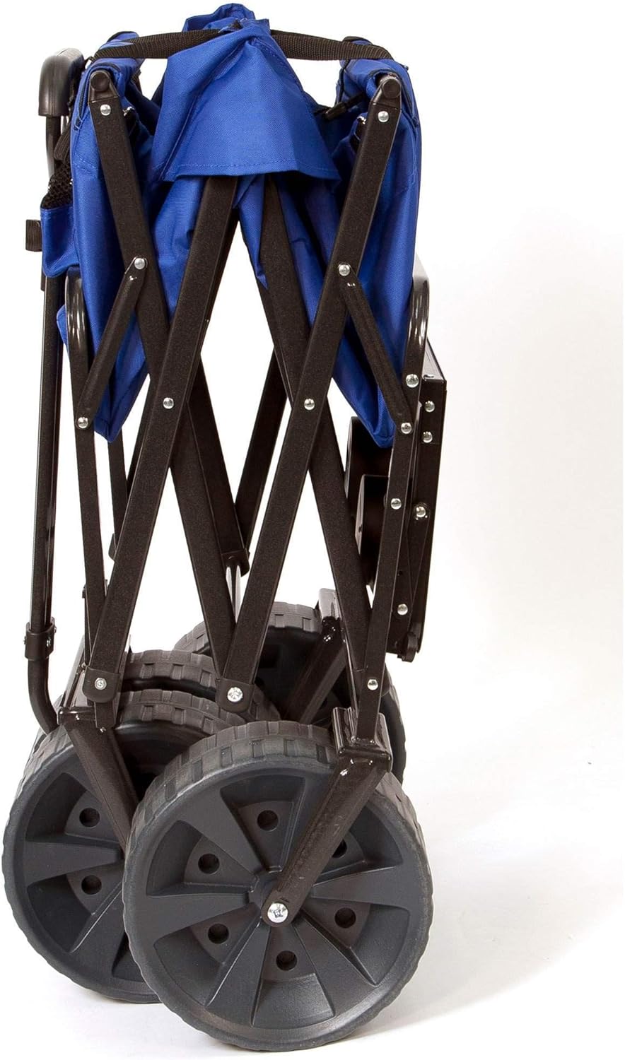 Blue Collapsible Utility Wagon Cart with 4 All Terrain Wheels & Table V1034