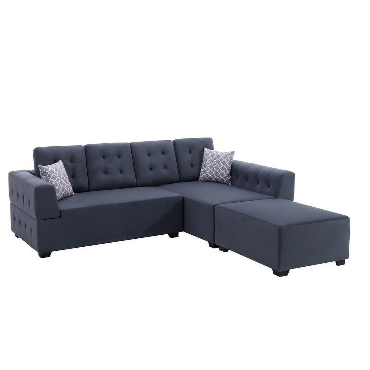Light Gray Linen Sectional Sofa with Chaise Z62669