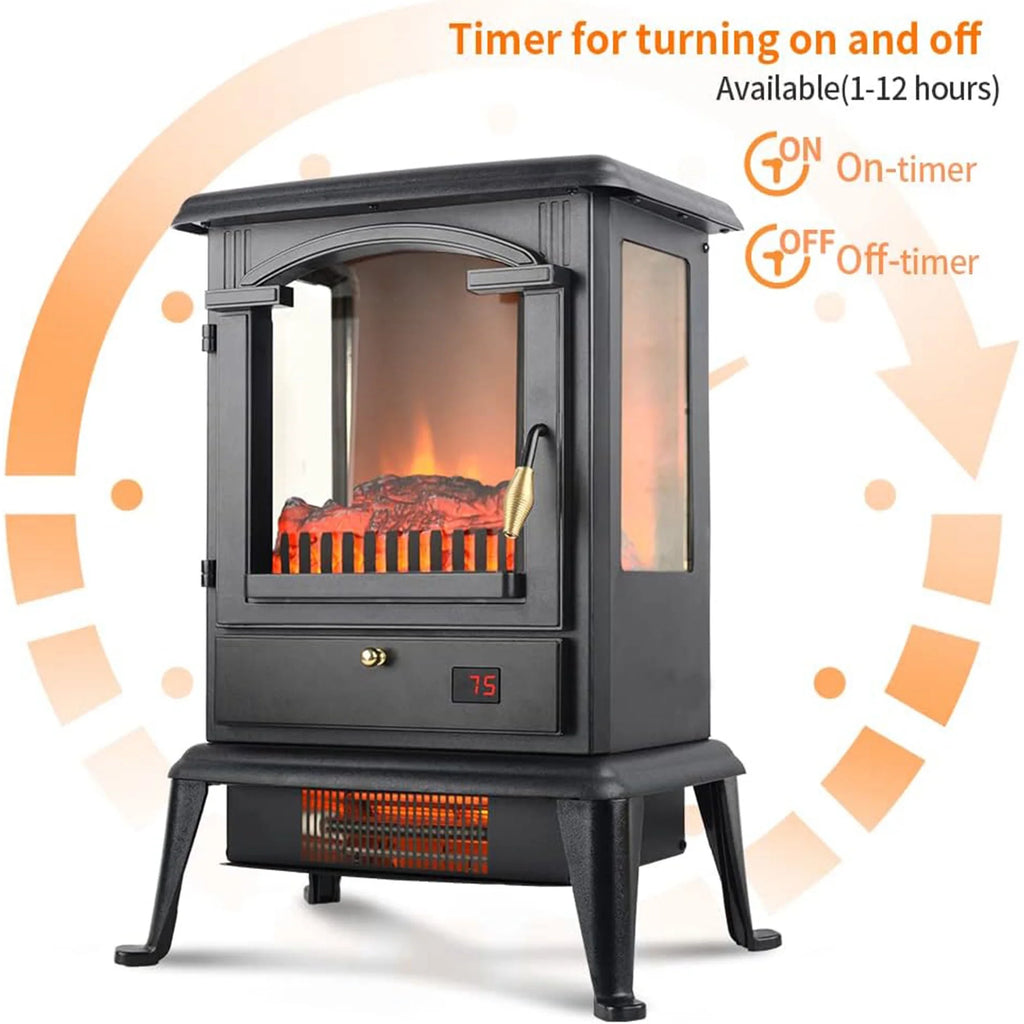 Electric Fireplace Heater Stove with Remote 2 Pack Y479044