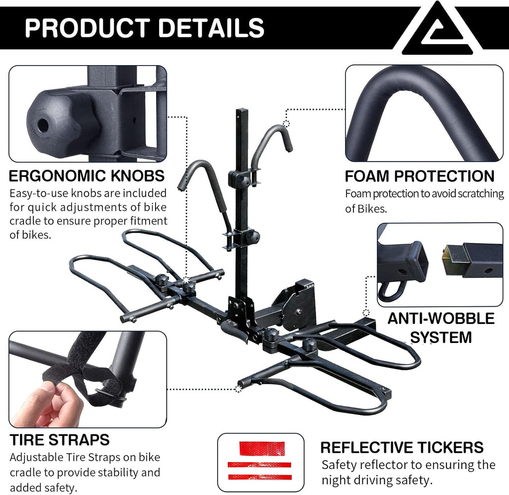 2-Bike Hitch Mount Bike Rack N4845
