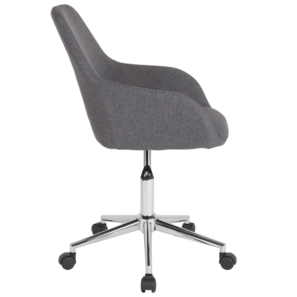 Blue Mid-Back Upholstered Swivel Chair P3585