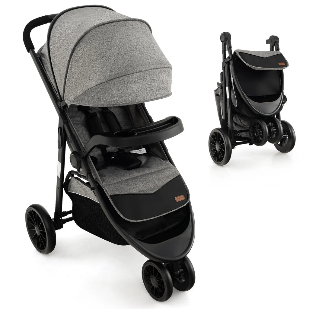 Grey Baby Jogging Stroller Travel System F726206