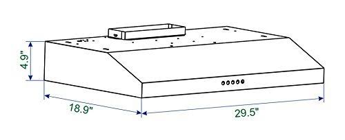 30x22 250 CFM Ducted Under Cabinet Range Hood L835790