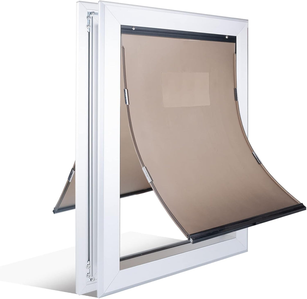 Large Dog Door with Magnetic Double Flaps and Aluminum Frame P898409