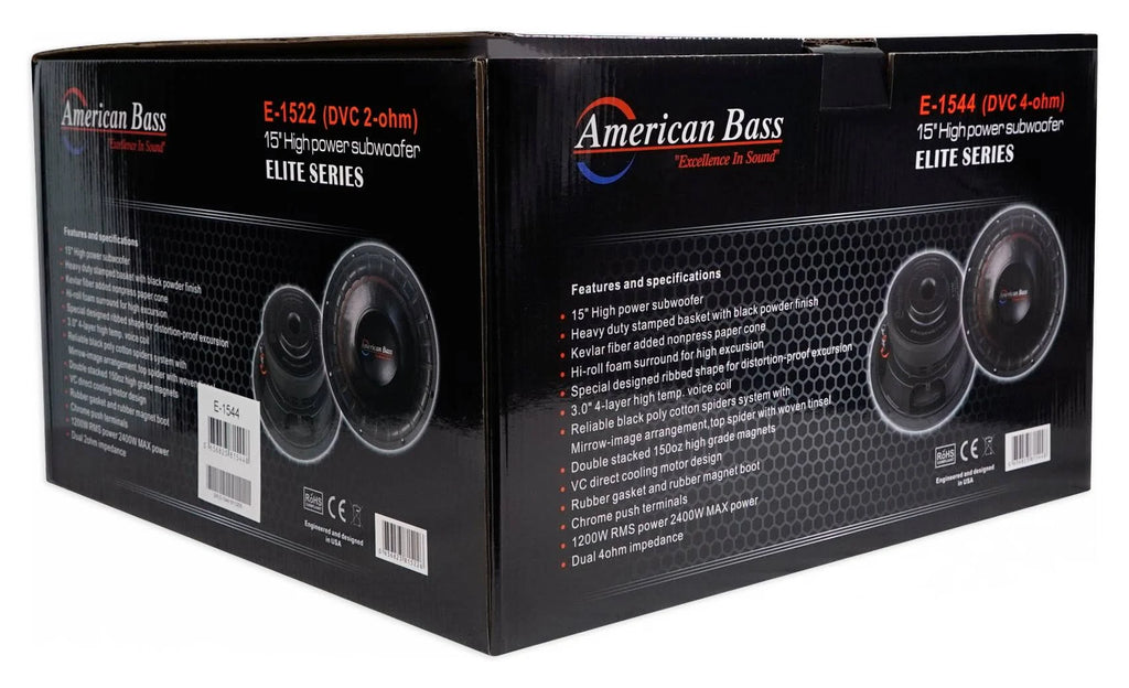 1200 W RMS 15 inch DVC 4-ohm Black Subwoofer C8137