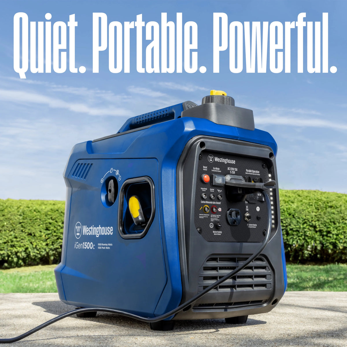 1500 Peak Watt Portable Gas Inverter Generator with CO Sensor M248
