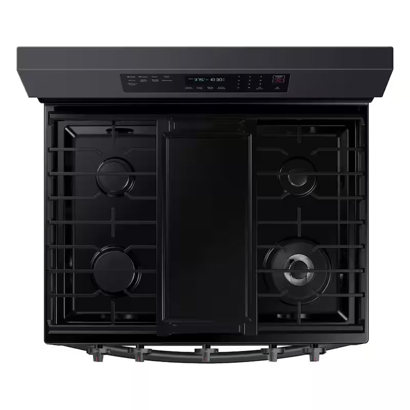 6 cu. ft. Wi-Fi Convection Gas Range with AirFry in Black Stainless Steel R499