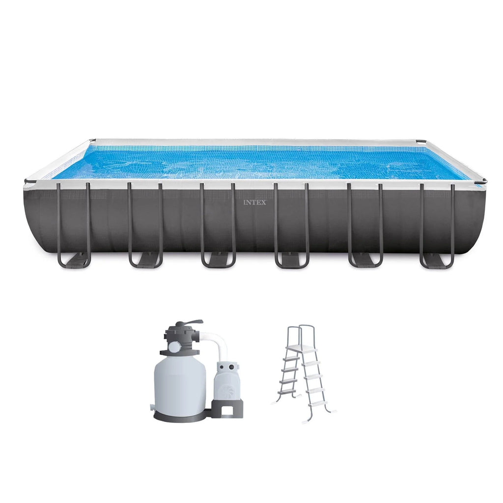 12' x 24' Rectangle Metal Frame Above Ground Pool J687